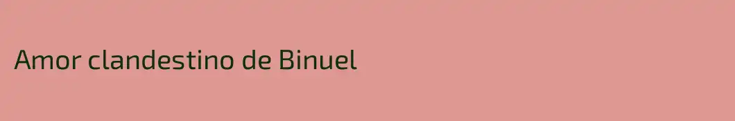 Amor clandestino de Binuel